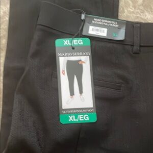 Mario Serrani Black Dress Pants Classic Style